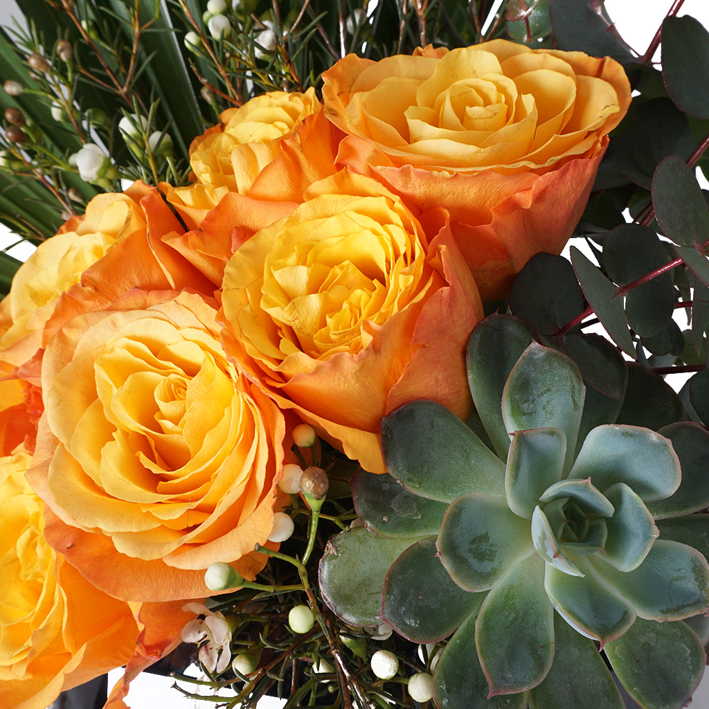 Premium Orange Roses (Deluxe Güller Aranjmanı)