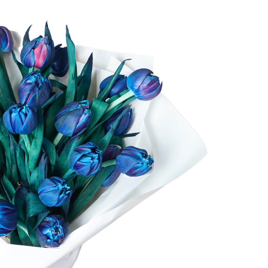 Aqua Dream Tulips (20'li Mavi Alacalı Lale Buketi)