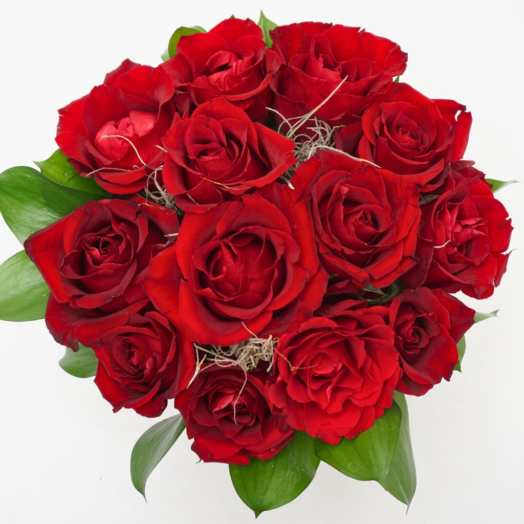 Golden Red Roses (Altın Vazoda Kırmızı Güller 15'li)