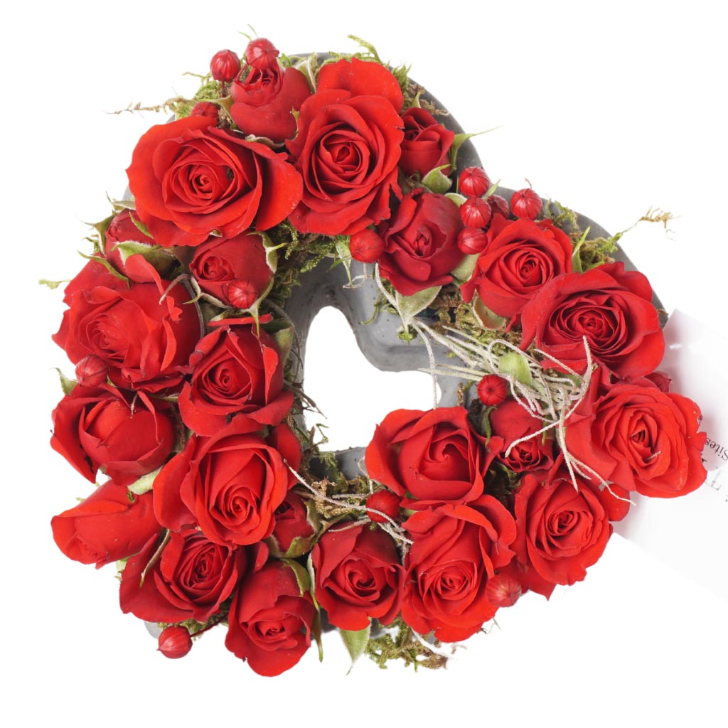 Red Valentine (Kalp Saksıda Kırmızı Güller)